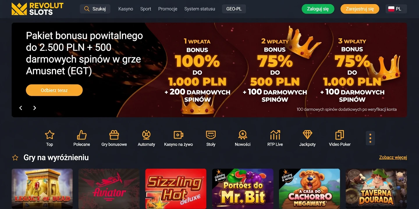 Revolut Slots Polska Bonus